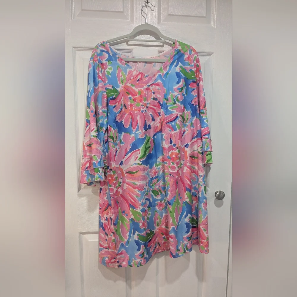 Hayden Blue Dress/ Cover Up And Floral Dress Bundle - Picture 5 of 6
